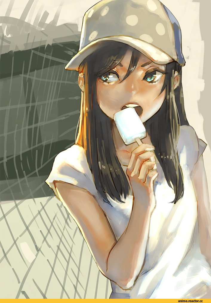 ice cream, art девушка, красивые картинки, красивая девушка, sketch, Anime