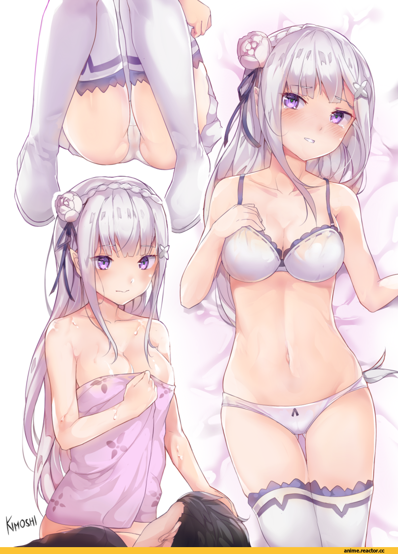 Re Zero Kara Hajimeru Isekai Seikatsu, Emilia (re zero), Natsuki Subaru, Anime Ero Pantsu, Anime Ero, Anime Ero Swim, Kimoshi, Anime