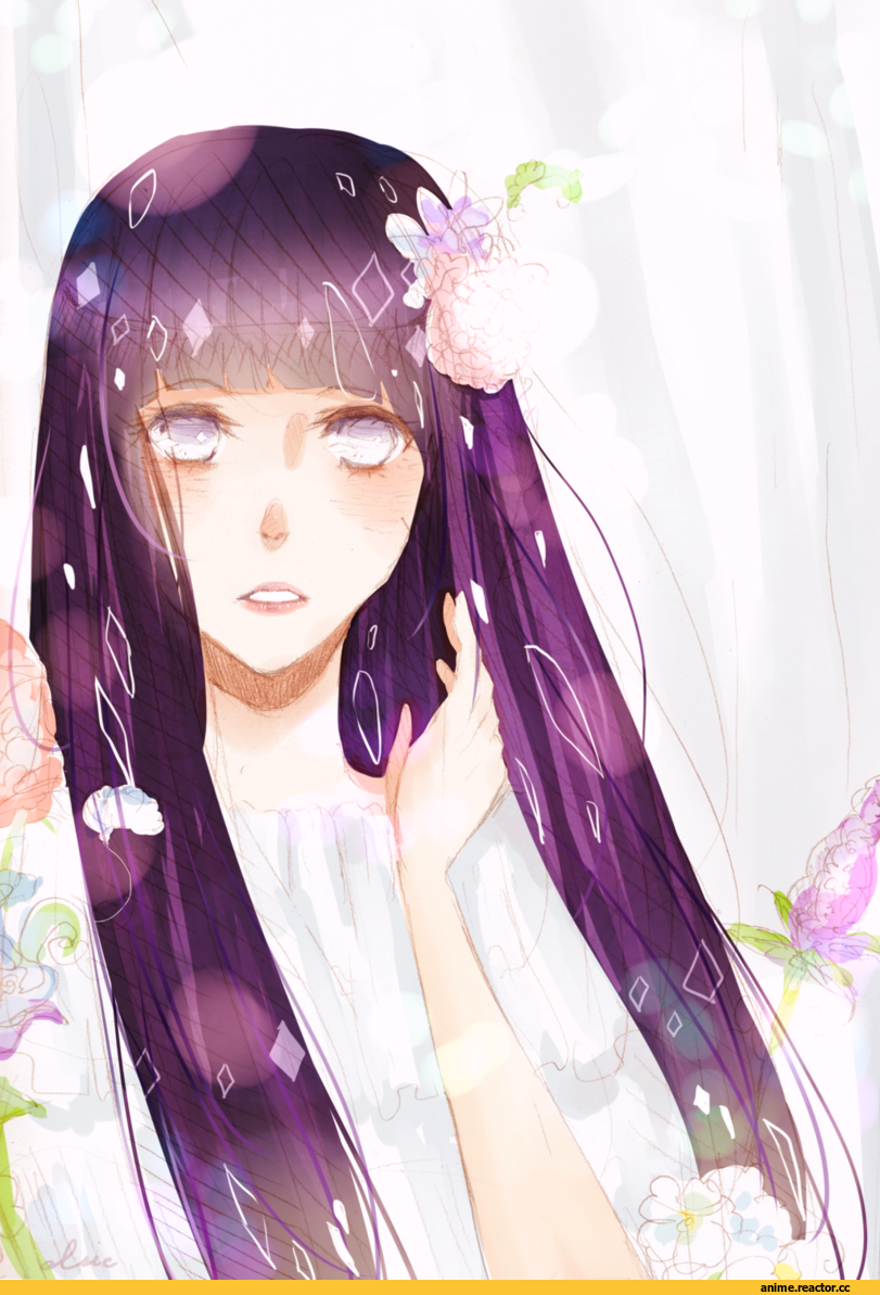 Hinata Hyuga, Naruto, Anime Art, art барышня, красивые картинки, sayushi, Anime