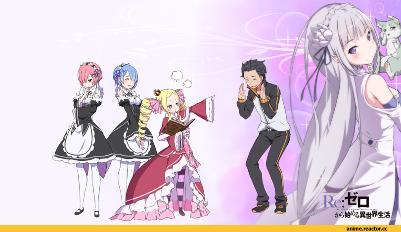 Subaru Natsuki, Re Zero Kara Hajimeru Isekai Seikatsu, Rem (re zero), Ram (Re Zero), SANDO, Emilia (re zero), Beatrice (Re Zero), Pack (re zero), Anime