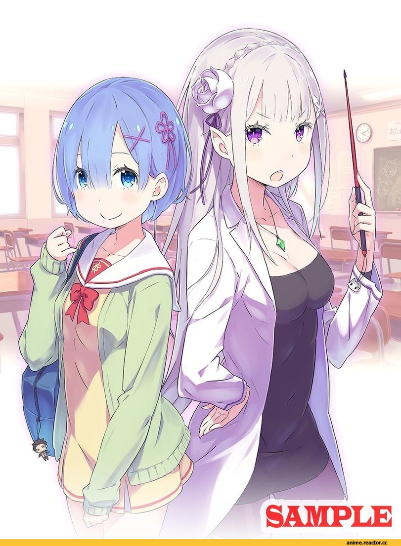 Re Zero Kara Hajimeru Isekai Seikatsu, Rem (re zero), Emilia (re zero), Anime