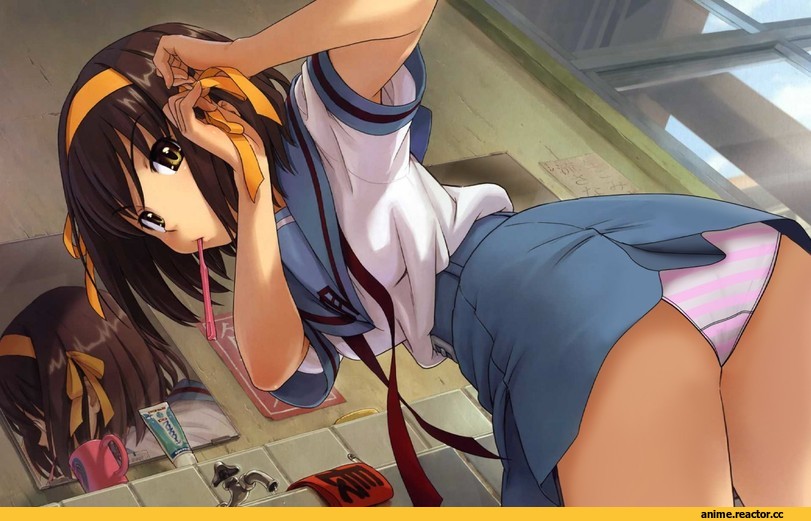 suzumiya, art, shimapan, pantsu, песочница, Anime