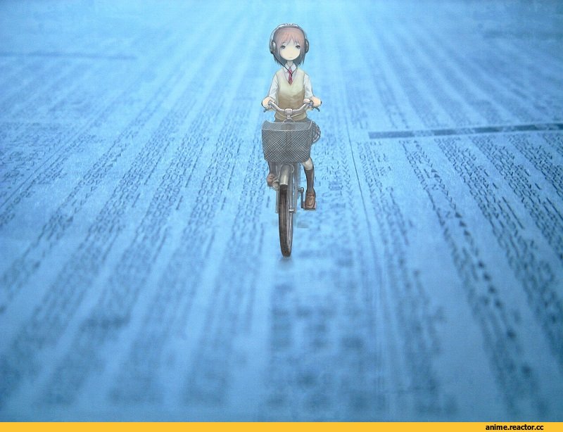 art, девушка, велосипед, Shirakaba, песочница, Anime