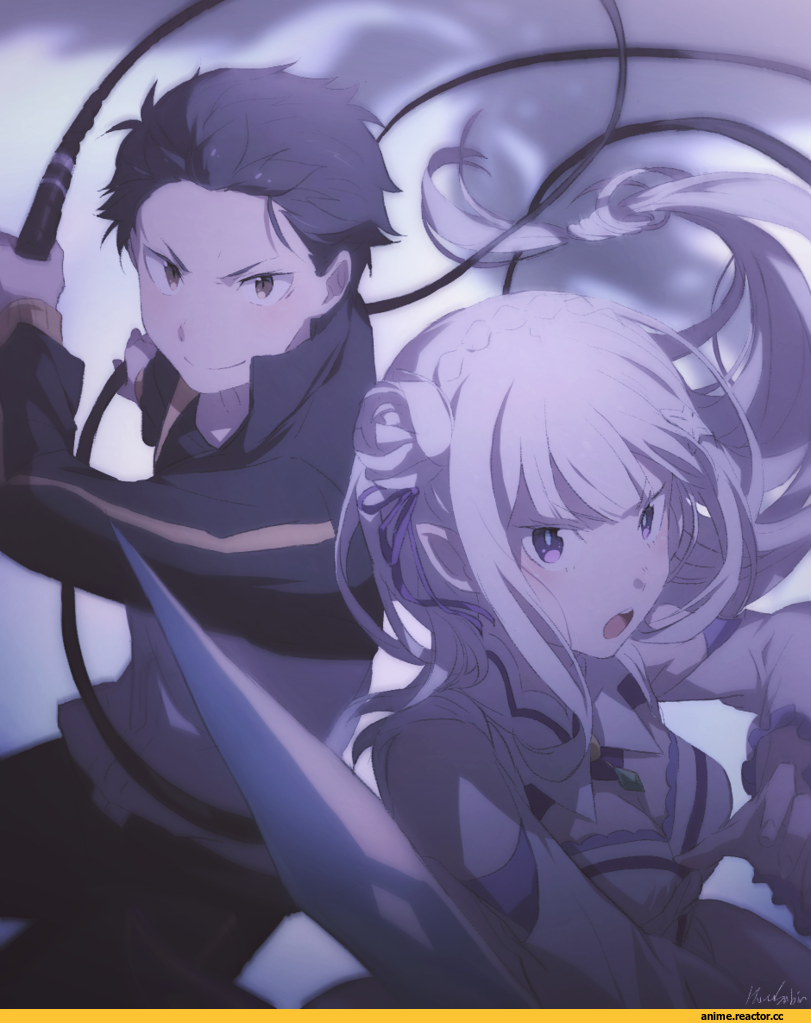 Re Zero Kara Hajimeru Isekai Seikatsu, Emilia (re zero), Natsuki Subaru, HaruSabin, Anime