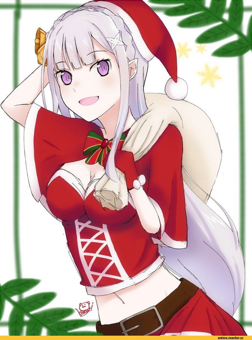 Re Zero Kara Hajimeru Isekai Seikatsu, Emilia (re zero), Anime Christmas, Anime