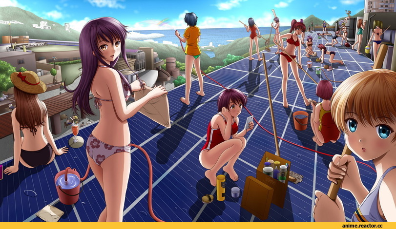 art, ilolamai, Solar panel cleaning, hd, Anime