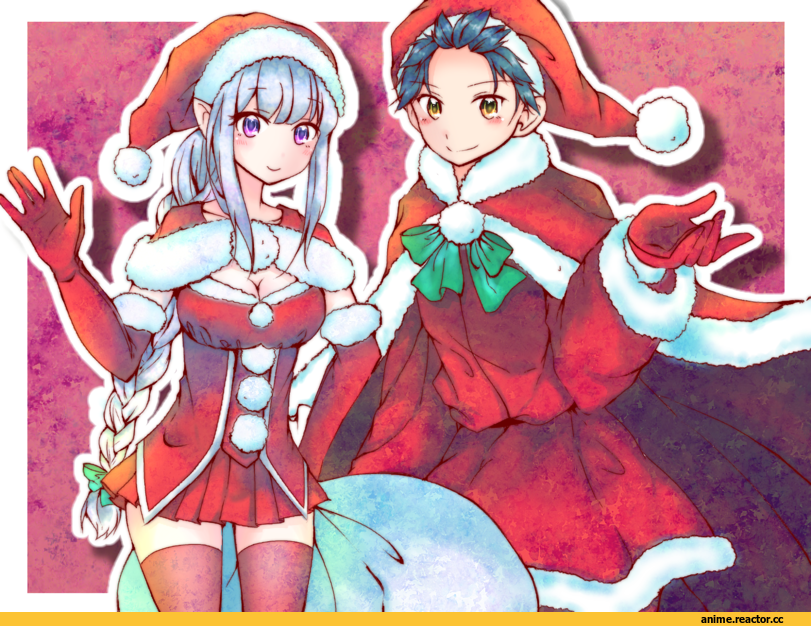 Re Zero Kara Hajimeru Isekai Seikatsu, Emilia (re zero), Natsuki Subaru, Anime Christmas, Anime