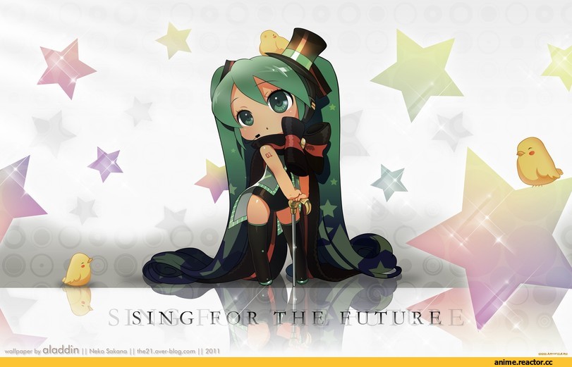 Hatsune Miku, Vocaloid, art, Anime