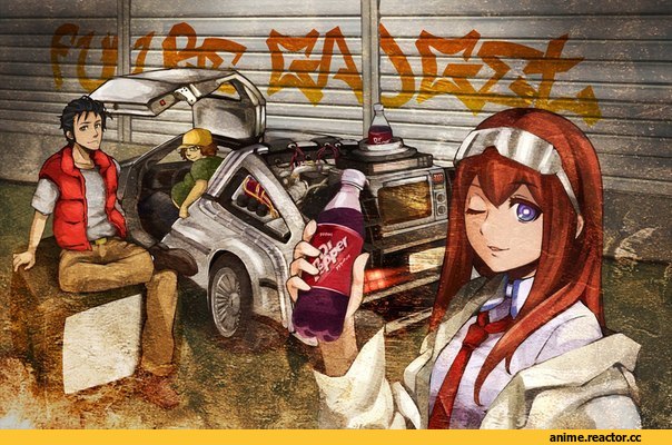 art, Steins Gate, back to the future, Anime