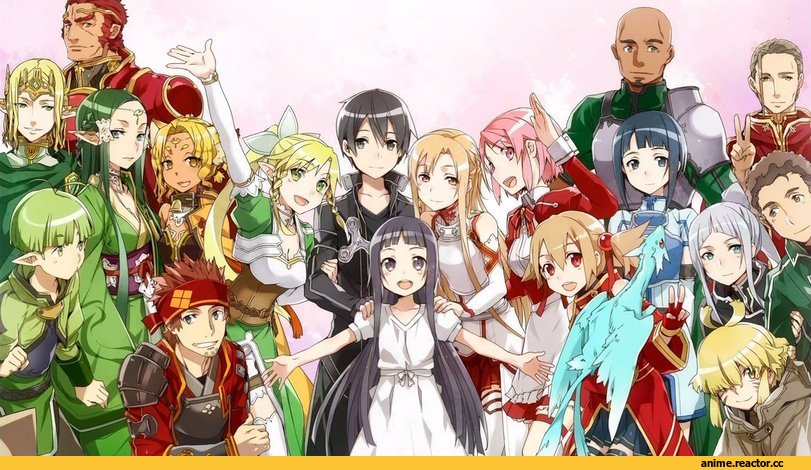 art, Игры, Sword Art Online, Kirito, Asuna, СПОЙЛЕР, Silica, Lisbeth, Leafa, Yui(SAO), Anime
