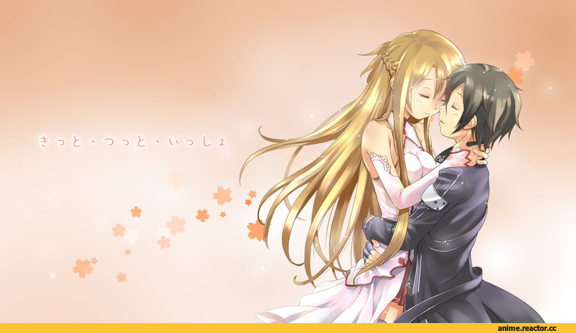 art, Sword Art Online, Kirito, Asuna, Anime