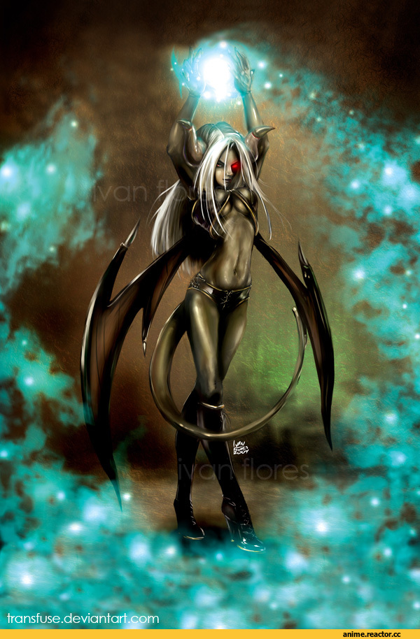 art, DemonGirl, transfuse, Anime