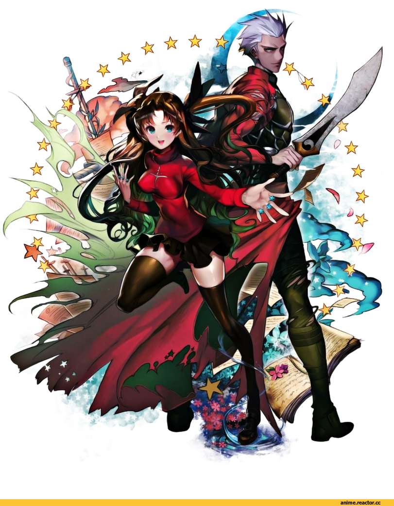 красивые картинки, art, Fate/Stay Night, Rin Tohsaka, хорошее качество, Anime