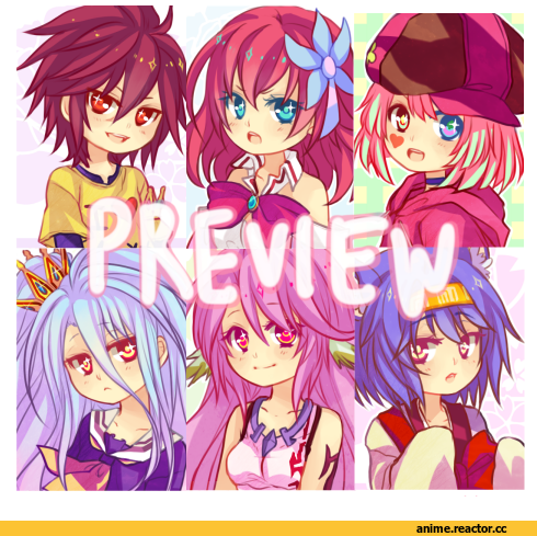 No Game No Life, Shiro (NGNL), Jibril, Hatsuse Izuna, Stephanie Dola, Sora (NGNL), Tet (NGNL), Anime