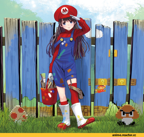 Mario, art, Anime