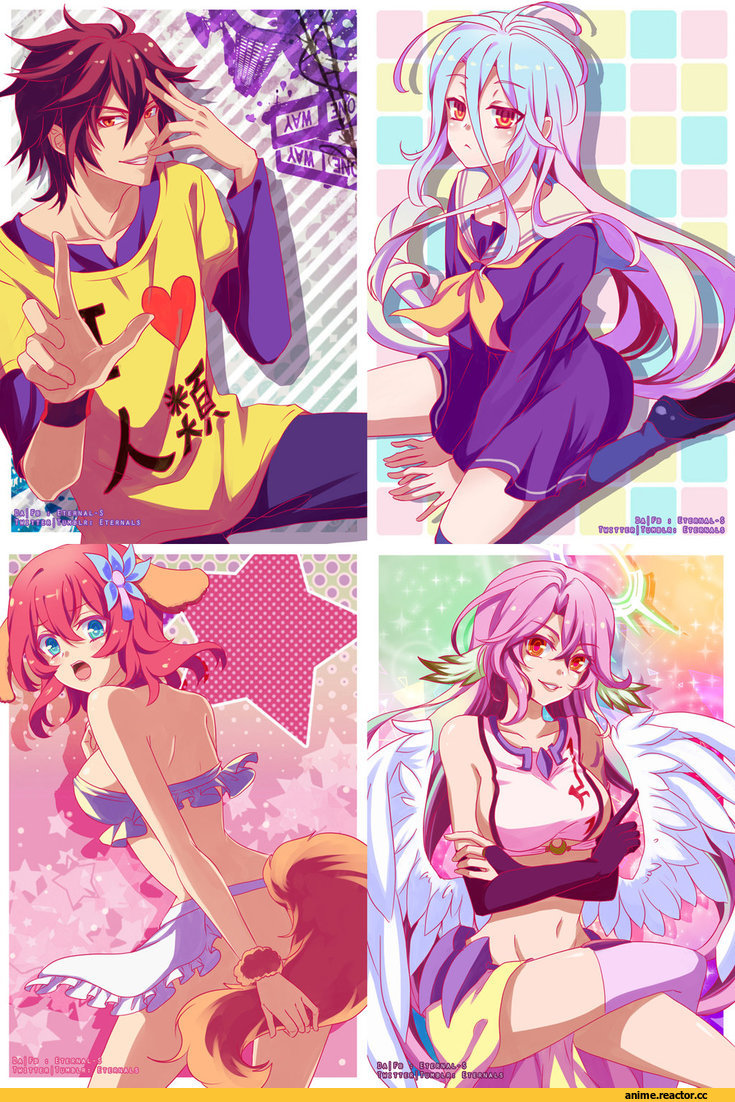 No Game No Life, Shiro (NGNL), Jibril, Stephanie Dola, Sora (NGNL), Anime