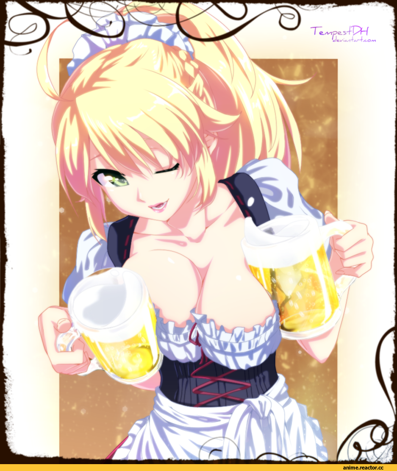 art, красивые картинки, girls, пиво, бухло, Anime