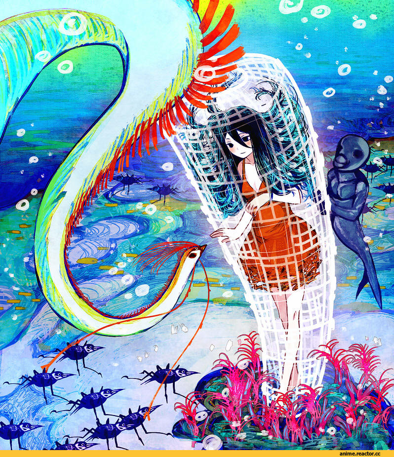 art, красивые картинки, Touhou Project, под катом еще, девушка, Игры, Minecraft, Легкая наркомания, под водой, и прочее, Anime