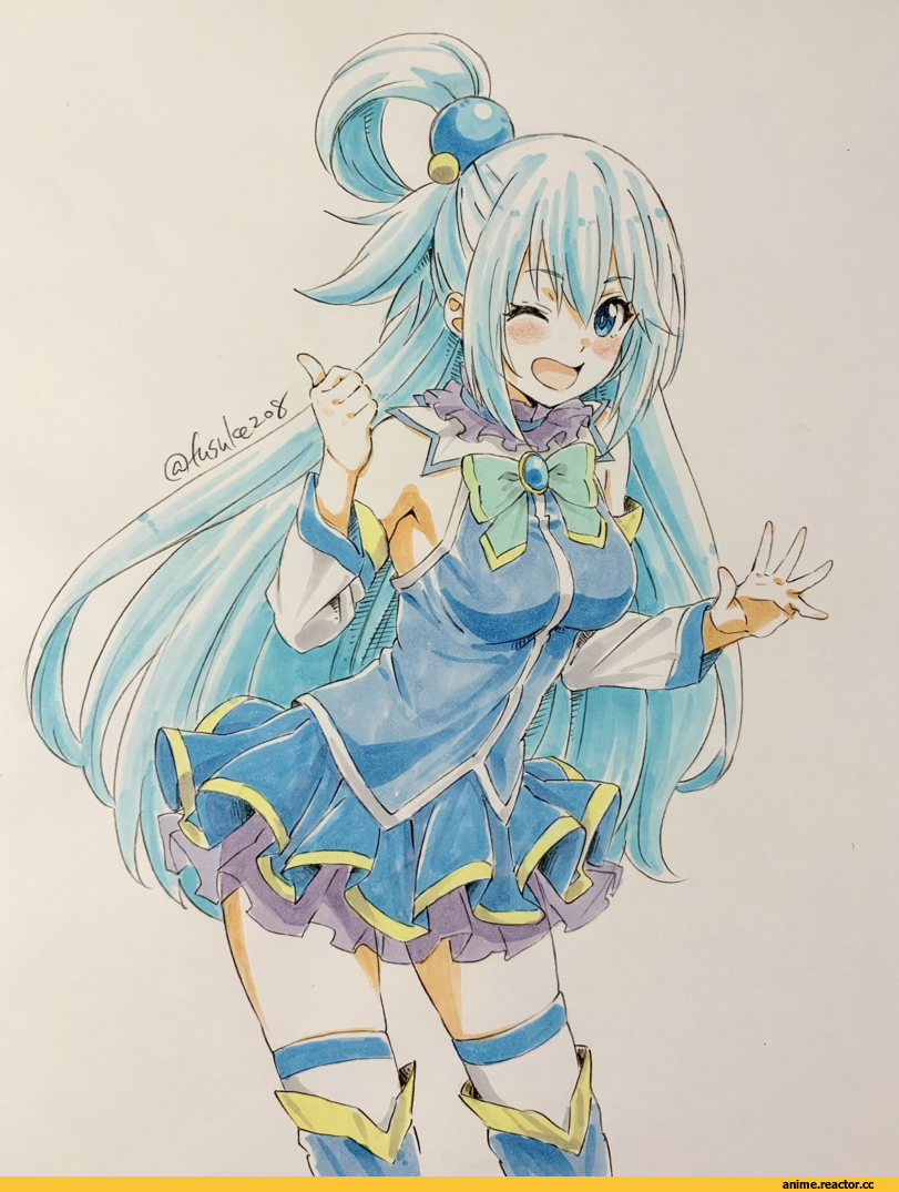 Aqua (KonoSuba), KonoSuba, fusuke208, Anime