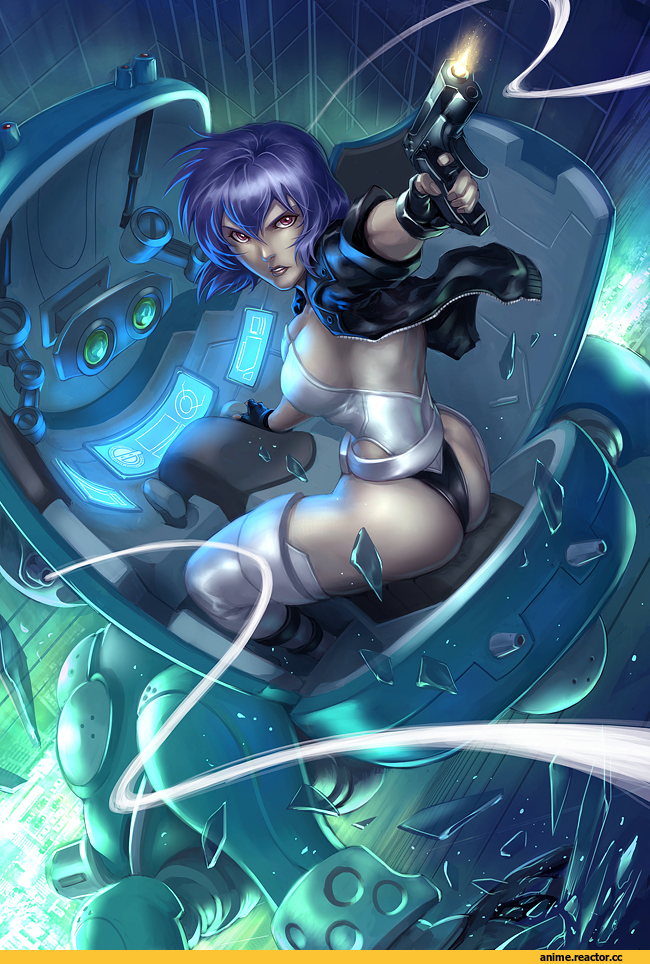 Sci-Fi, art, красивые картинки, Ghost in the Shell, Kusanagi Motoko, Tachikoma, Anime