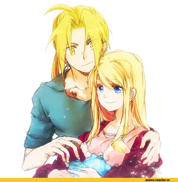 аниме-арт, art, красивые картинки, Edward Elric, Fullmetal Alchemist, Winry Rockbell, Anime