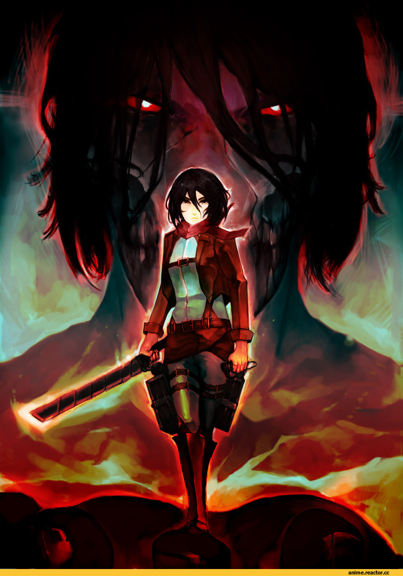 Mikasa Ackerman, Attack on Titan, Anime Art, art, красивые картинки, Anime