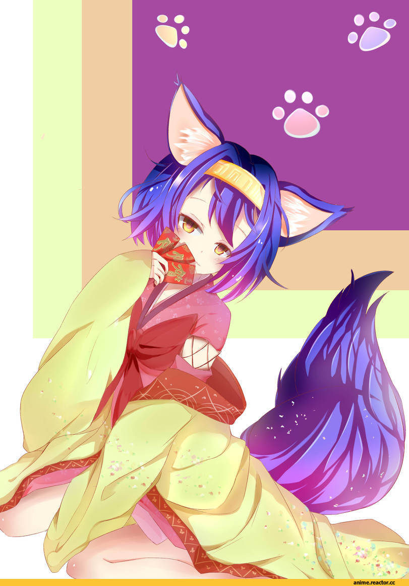 No Game No Life, Hatsuse Izuna, Kitsune, Animal Ears, Werebeast, Anime