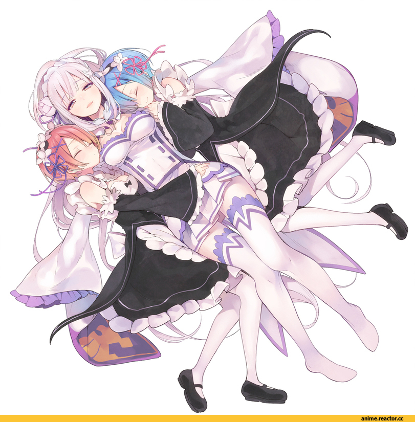 Emilia (re zero), Re Zero Kara Hajimeru Isekai Seikatsu, Rem (re zero), Ram (Re Zero), Anime