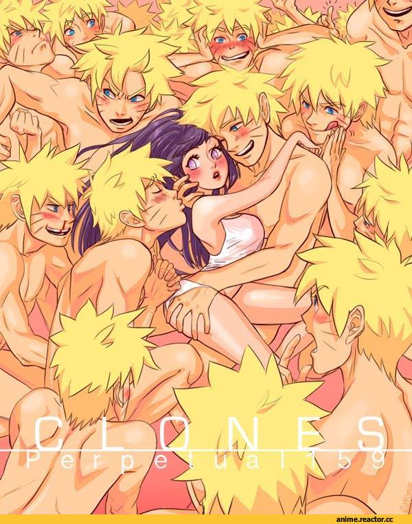 Naruto, Hinata Hyuga, Naruto Uzumaki, Anime Ero, техника клонирования, Anime