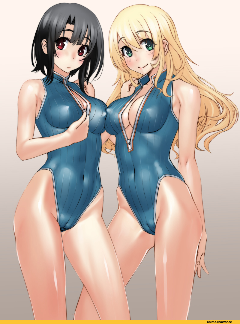 Anime Ero, Anime Ero Swim, Sasayuki, Anime Art, Front zipper swimsuit, Anime