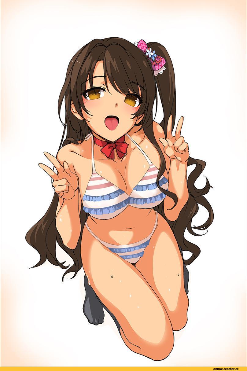 Anime Art, katsurai yoshiaki, Anime Ero, Anime Ero Swim, Idolmaster, Shimamura Uzuki, Anime