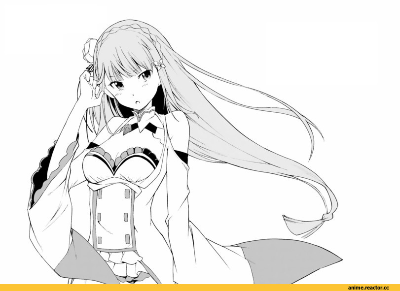 Emilia (re zero), Re Zero Kara Hajimeru Isekai Seikatsu, Monochrome (Anime), Anime