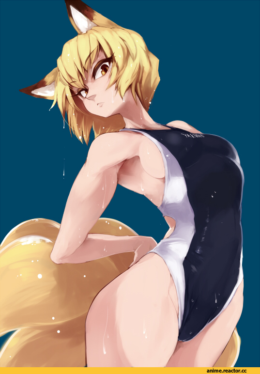 Touhou Project, Yakumo Ran, Anime Ero, Anime Ero Swim, Animal Ears, Kitsune, ario, Anime