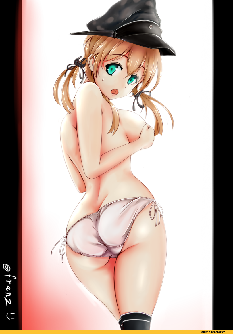 Anime Art, franz (217franz), Kantai Collection, Prinz Eugen, Anime Ero, Adult pantsu, oshiri, Anime