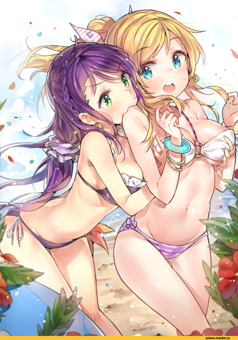 Anime Art, Cozyquilt, Love Live!, Ayase Eli, Toujou Nozomi, Anime Ero, Anime Ero Swim, Anime Ero BDSM, Anime