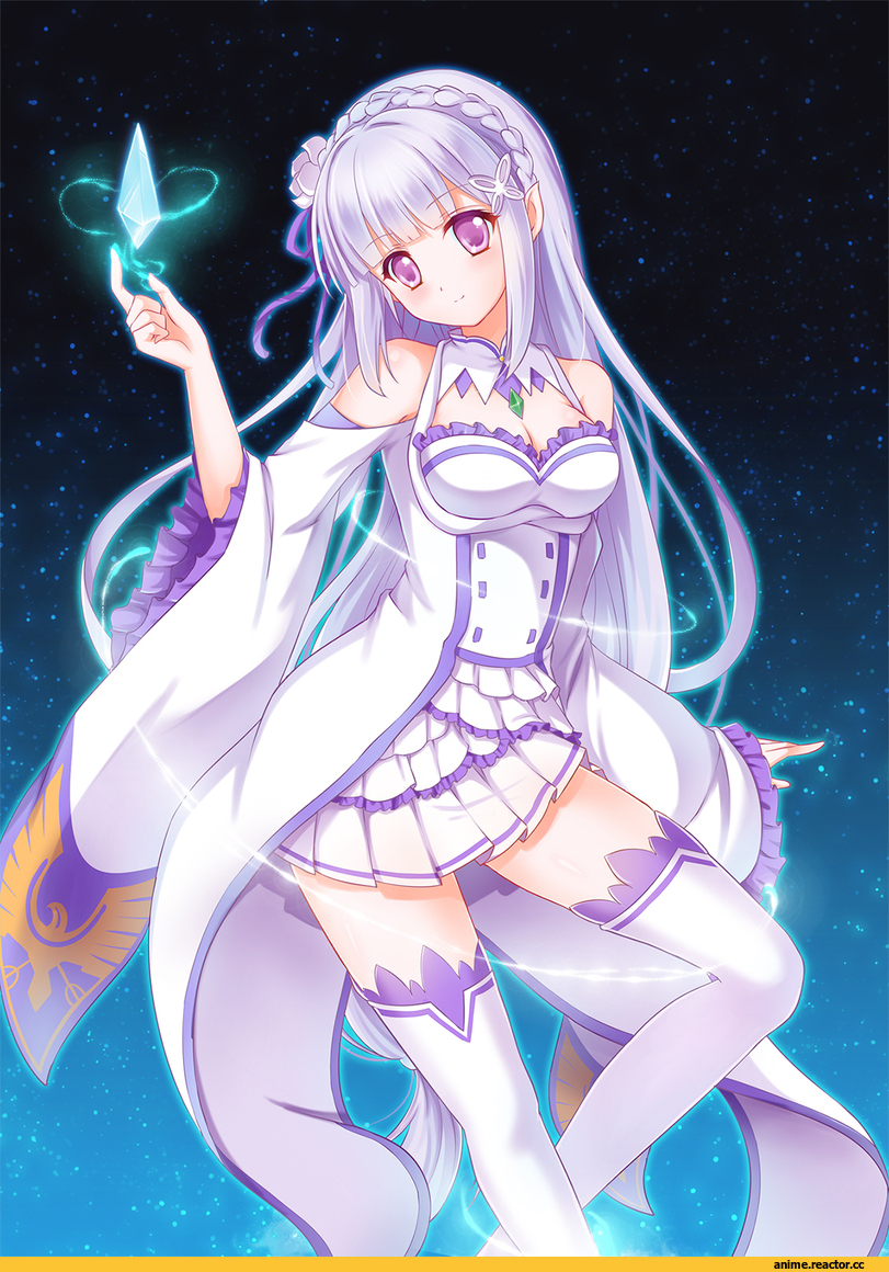 Emilia (re zero), Re Zero Kara Hajimeru Isekai Seikatsu, linny, Anime