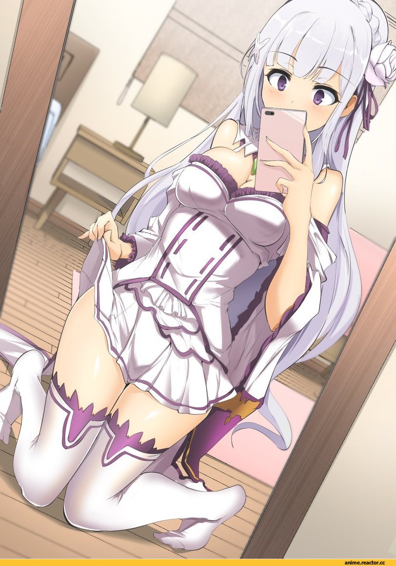 Re Zero Kara Hajimeru Isekai Seikatsu, Emilia (re zero), momio, Anime