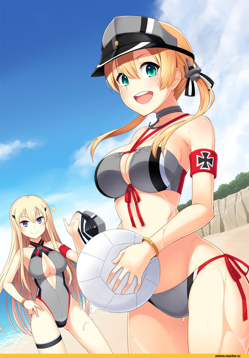 Prinz Eugen (Kantai Collection), Kantai Collection, Bismarck (Kantai Collection), Anime Ero Swim, Anime Ero, oyaji-sou, Anime
