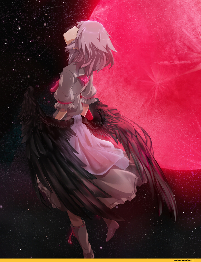 Anime Art, Remilia Scarlet, Blood moon, песочница, Touhou Project, Anime