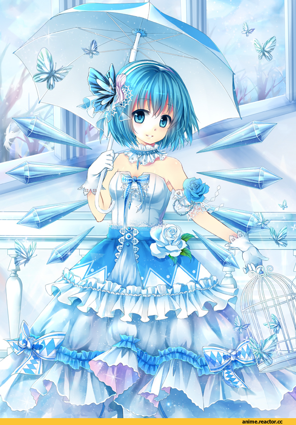 Anime Art, Cirno, Touhou Project, Anime