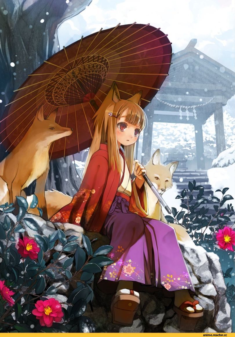 Anime Art, лисички, Kitsune, Animal Ears, аниме