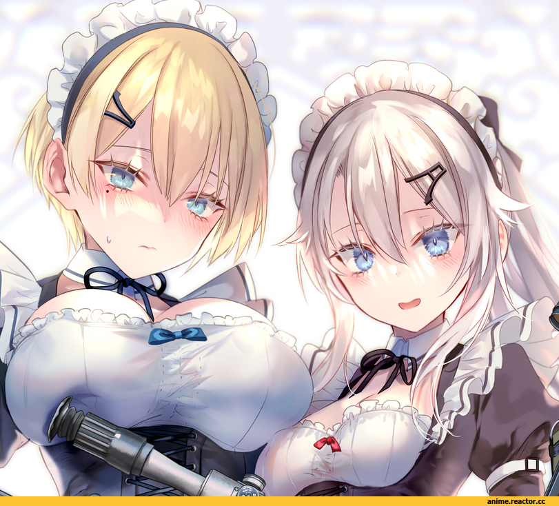 pottsness, Anime Art, artist, 9A-91 (Girls Frontline), Girls Frontline, VSK-94 (Girls Frontline), Maid, Anime Ero, Anime