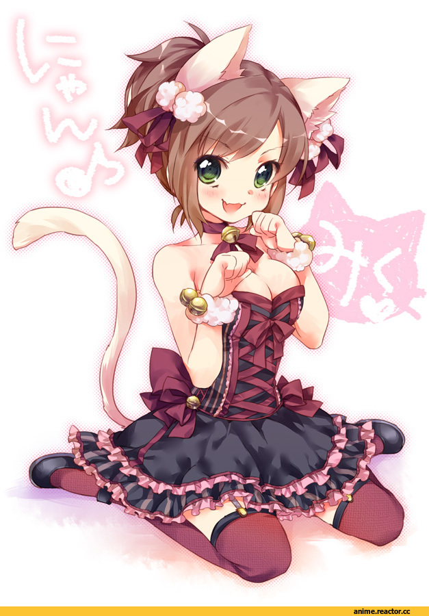 nekomimi, kawaii, Idolmaster, Maekawa Miku, Animal Ears, Anime