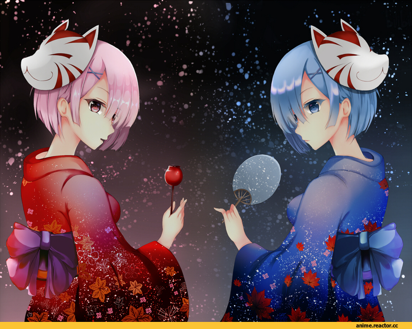 Re Zero Kara Hajimeru Isekai Seikatsu, Rem (re zero), Ram (Re Zero), Yukata, Anime