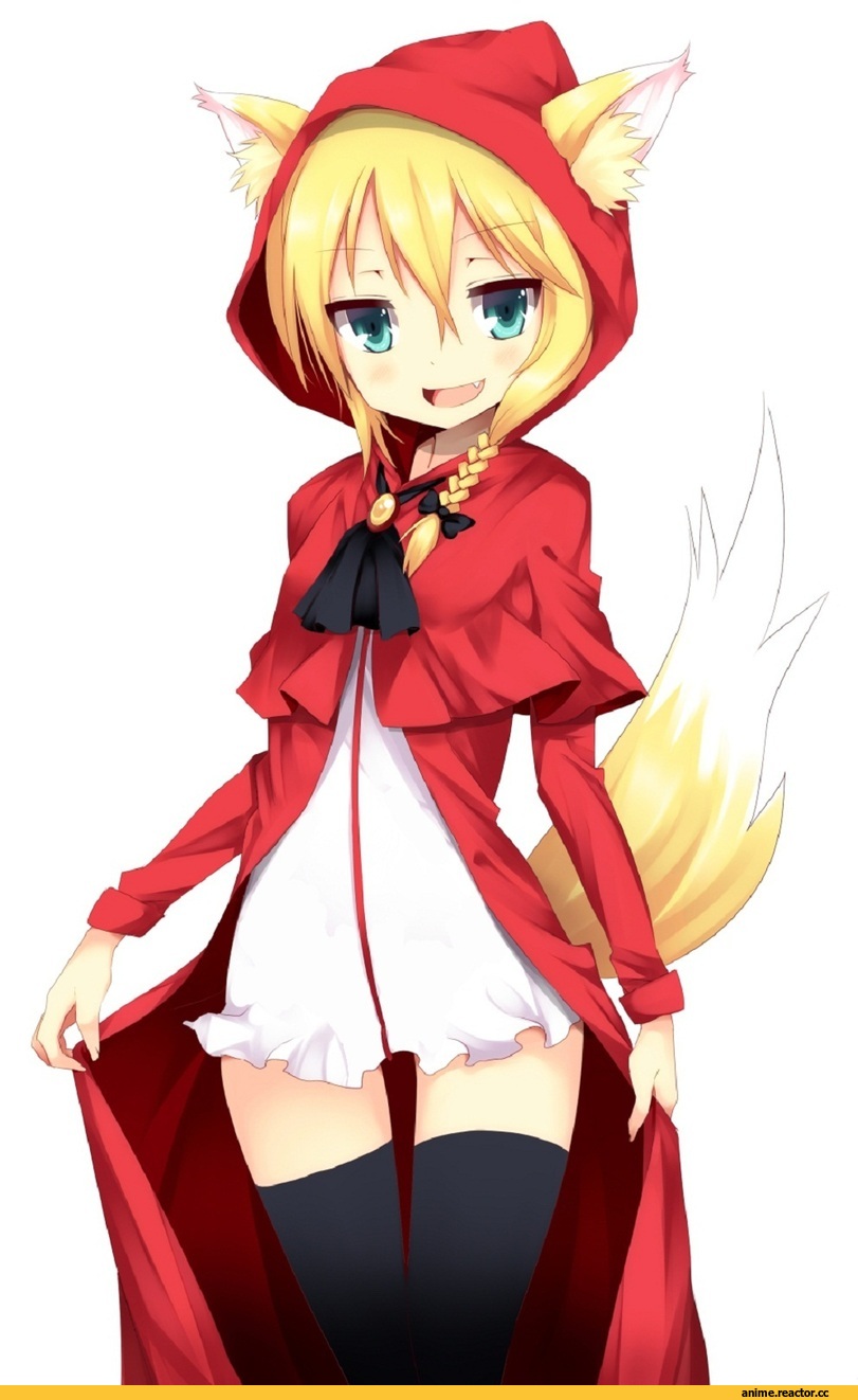 little red riding hood, Kitsune, Animal Ears, Anime