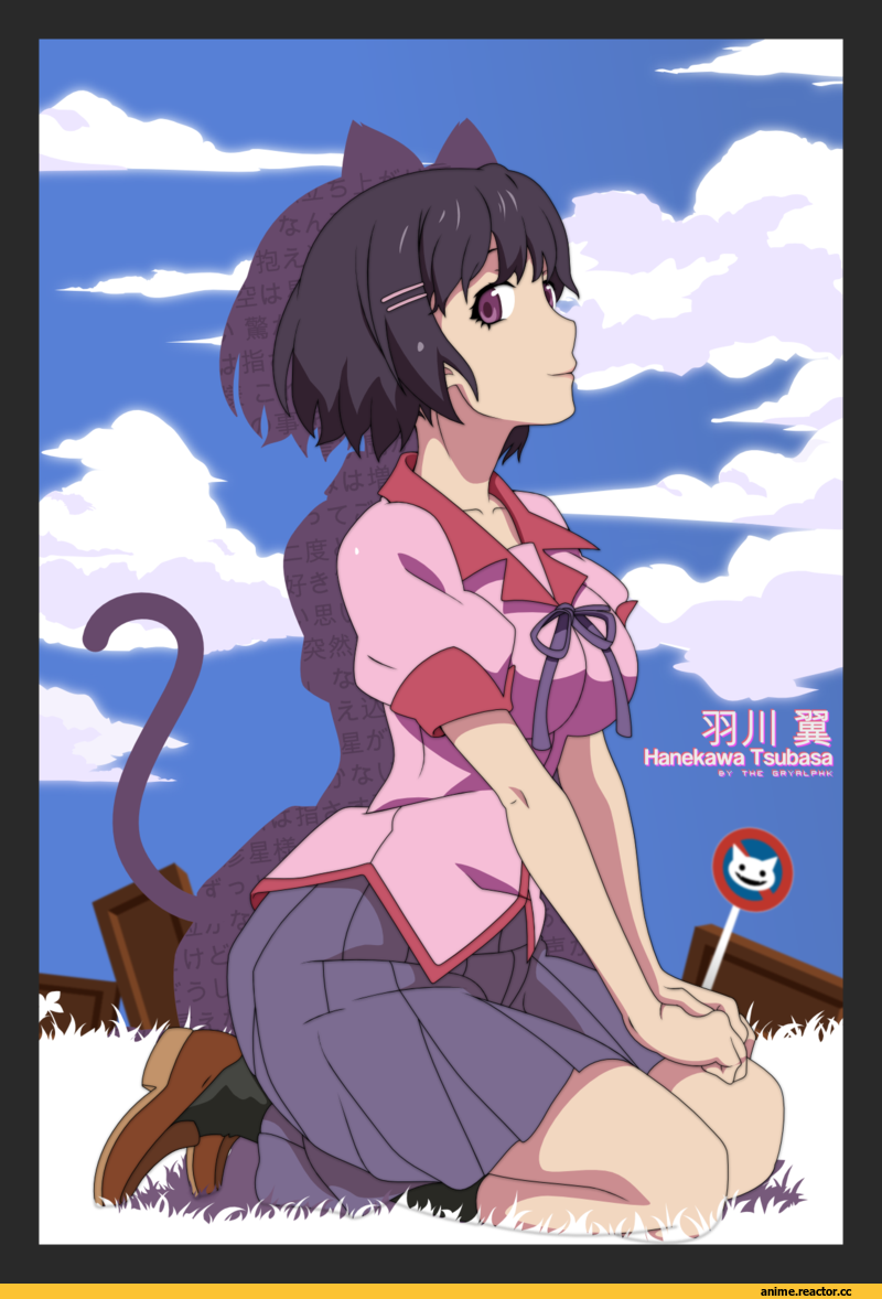 Hanekawa Tsubasa, Monogatari (Series), neko, Animal Ears, Anime