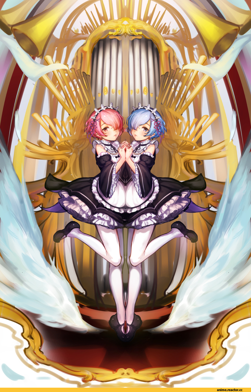 Re Zero Kara Hajimeru Isekai Seikatsu, Rem (re zero), Ram (Re Zero), k (sktchblg), Anime