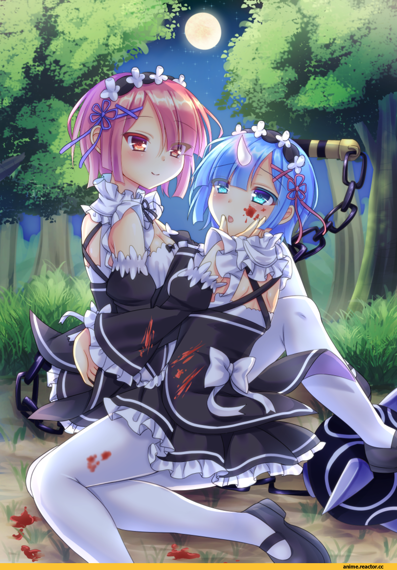 Re Zero Kara Hajimeru Isekai Seikatsu, Rem (re zero), Ram (Re Zero), rukacyuu, Anime