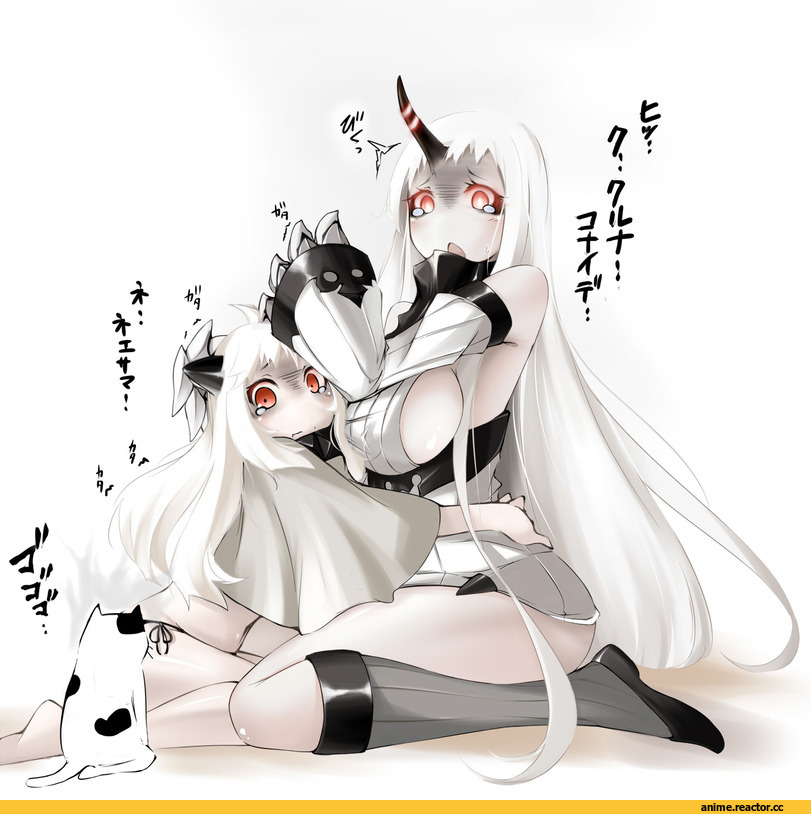 Kantai Collection, batsubyou, Northern Ocean Hime, Seaport Hime, Anime