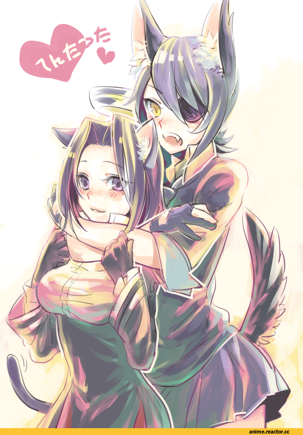 Kantai Collection, Tatsuta, Tenryuu, neko, Animal Ears, Anime Art, Anime